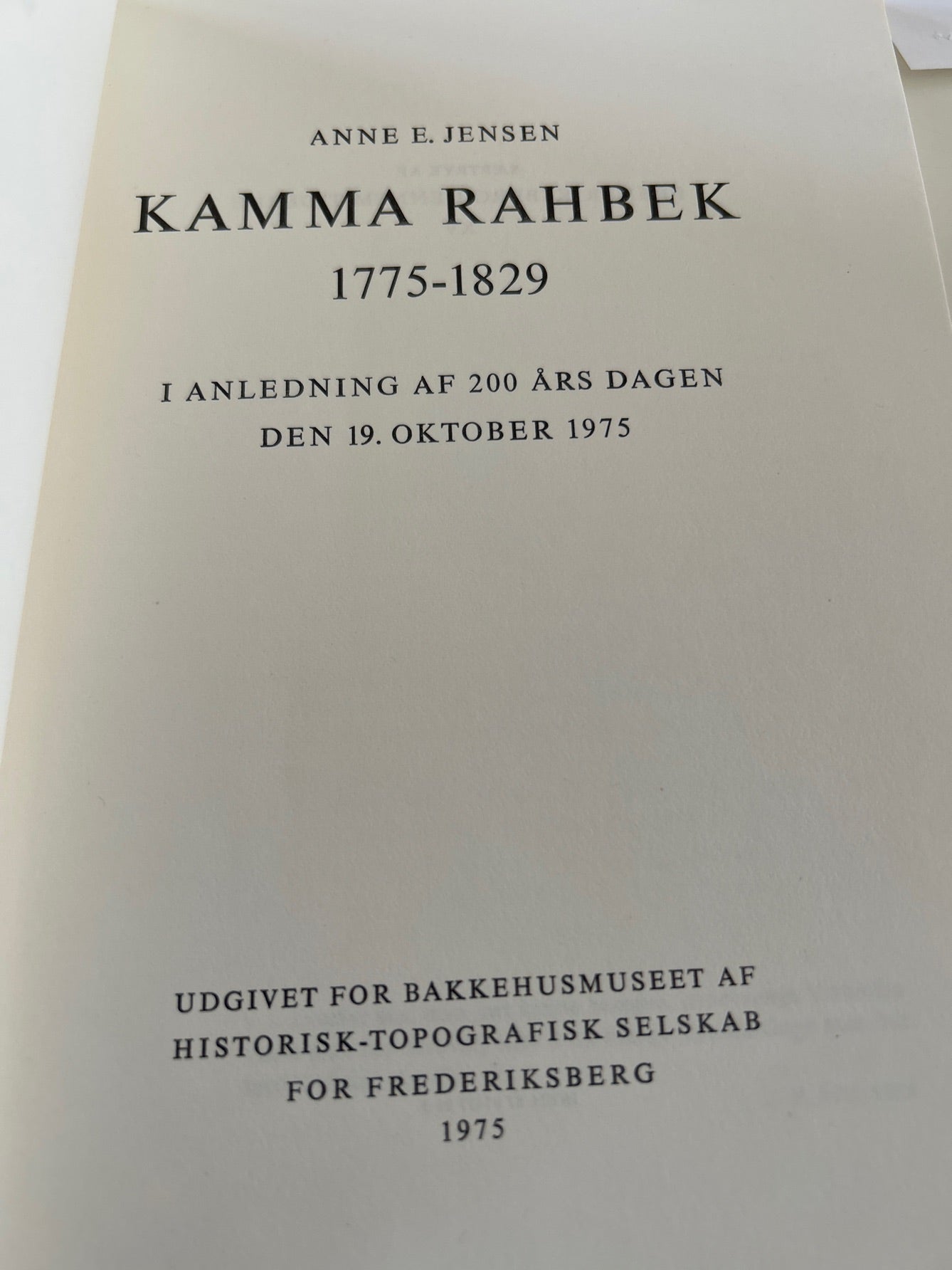 Kamma Rahbek 1775-1829